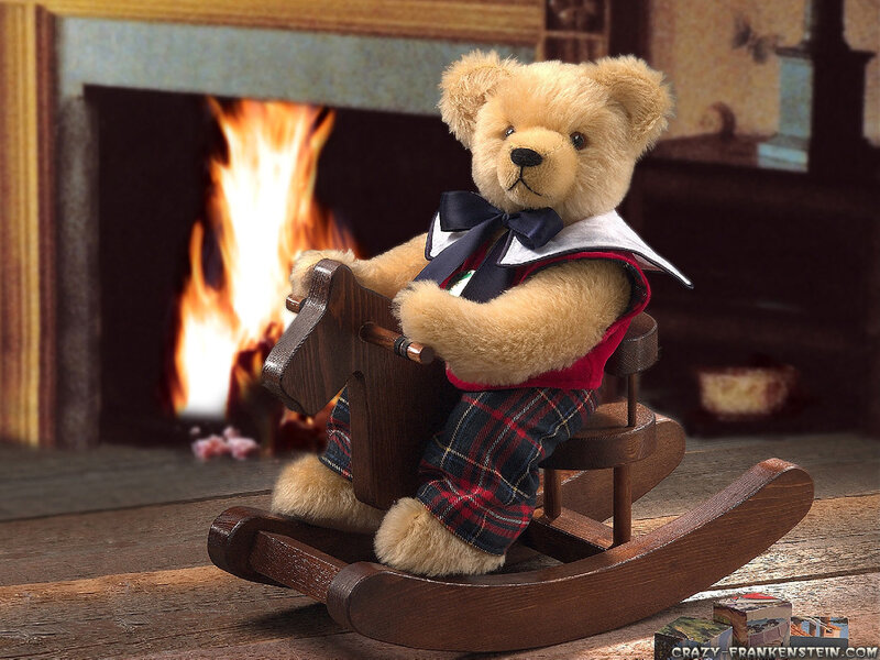 Teddy Bear on Rocking Horse