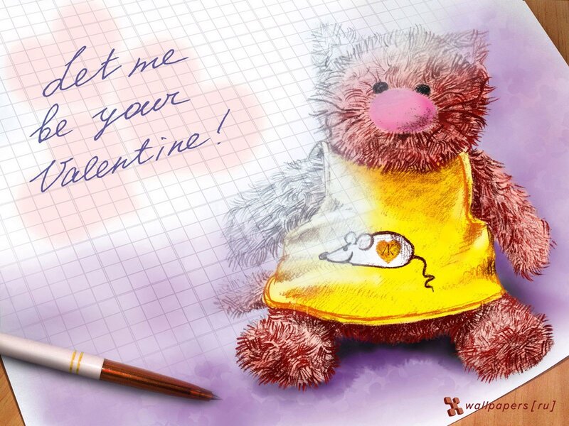Teddy bear valentine card