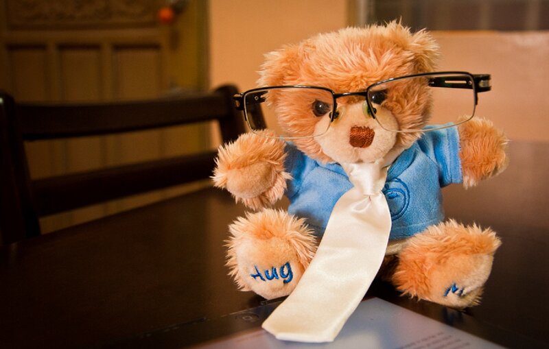 Teddy Bear Wearing Glasses