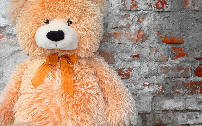 Teddy bear with bow