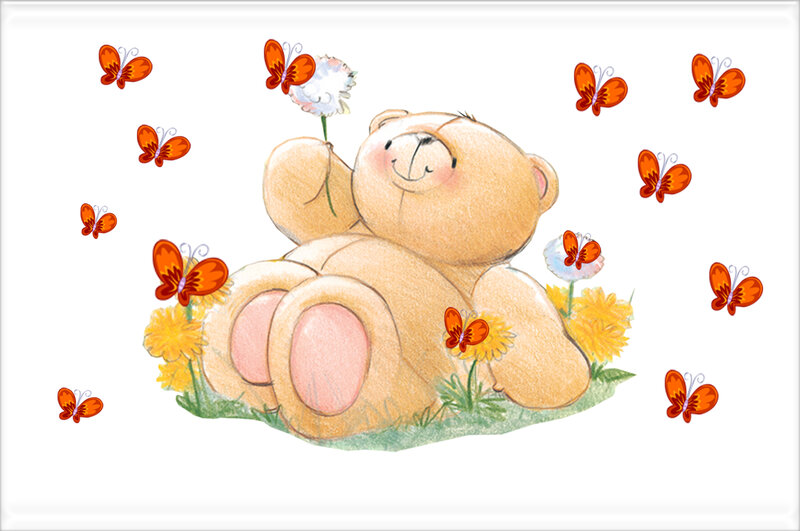 Teddy Bear with Butterflies