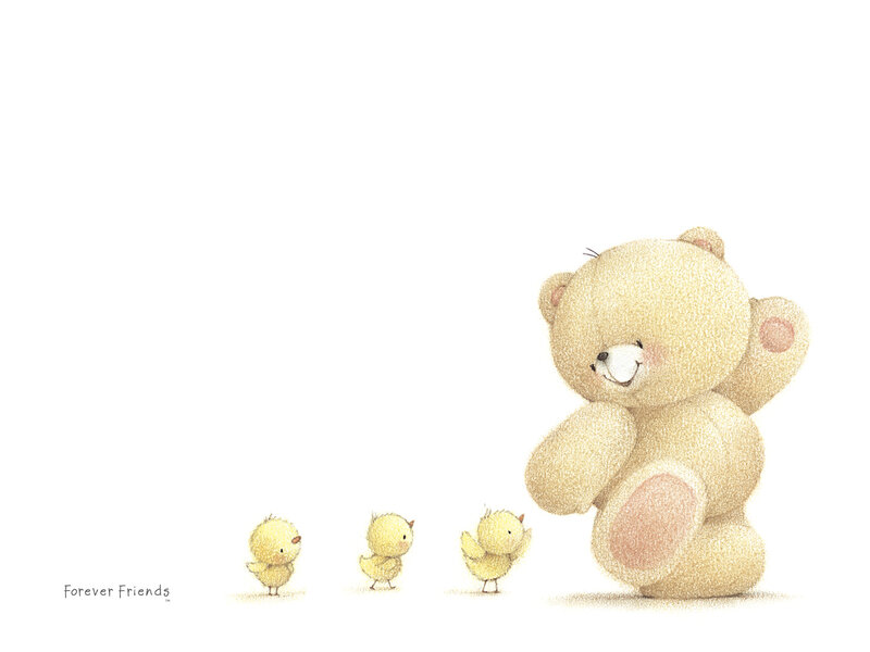 Teddy Bear with Chicks