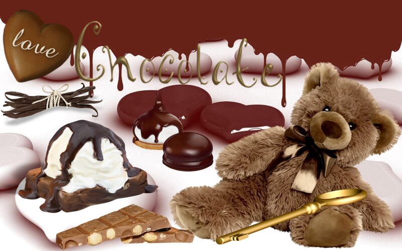 Teddy Bear with Chocolate