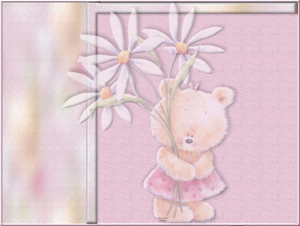 Teddy bear with daisies