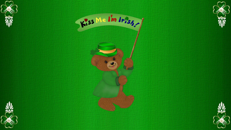 teddy bear with flag