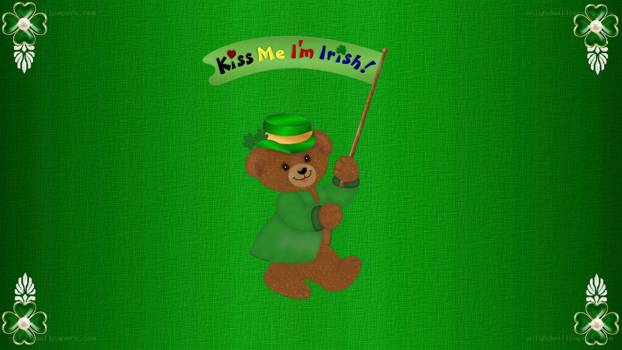 teddy bear with flag