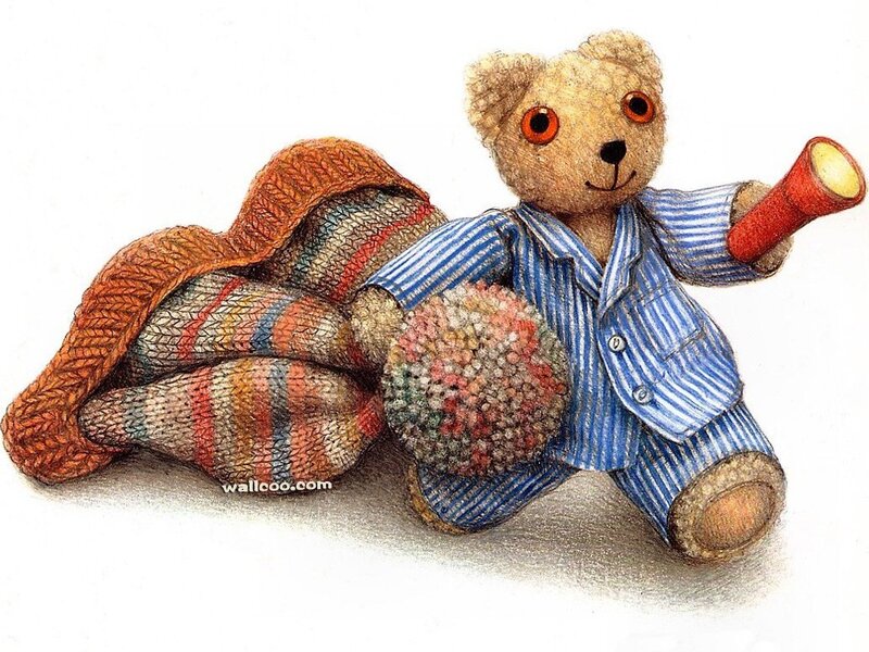 Teddy bear with flashlight