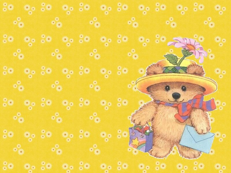 teddy bear with flowers