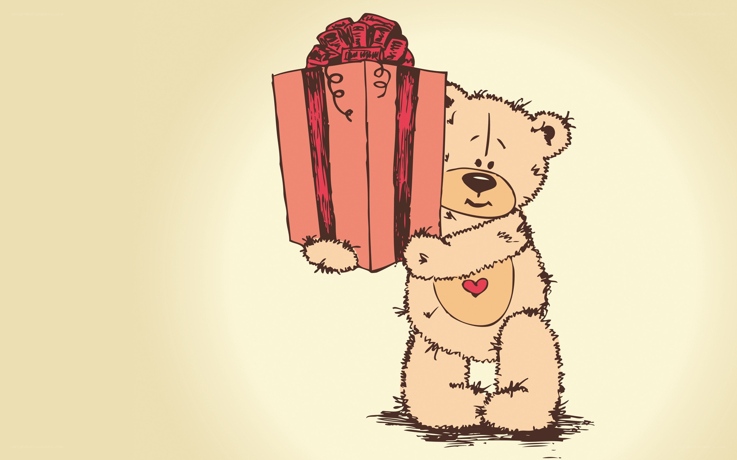 teddy bear with gift