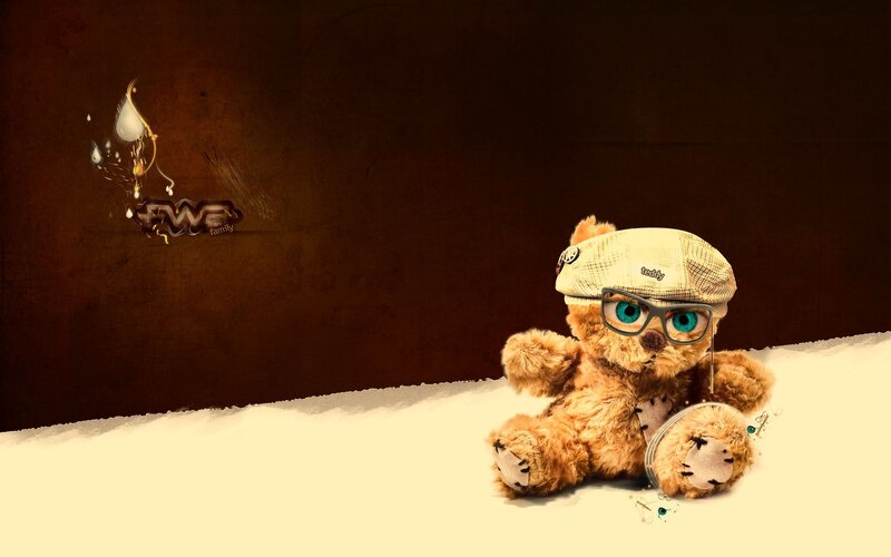 teddy bear with glasses