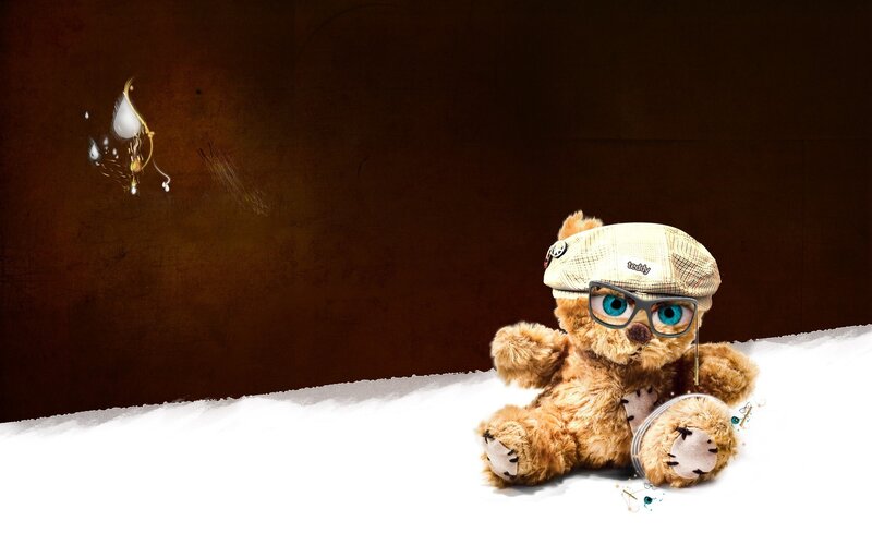 teddy bear with glasses