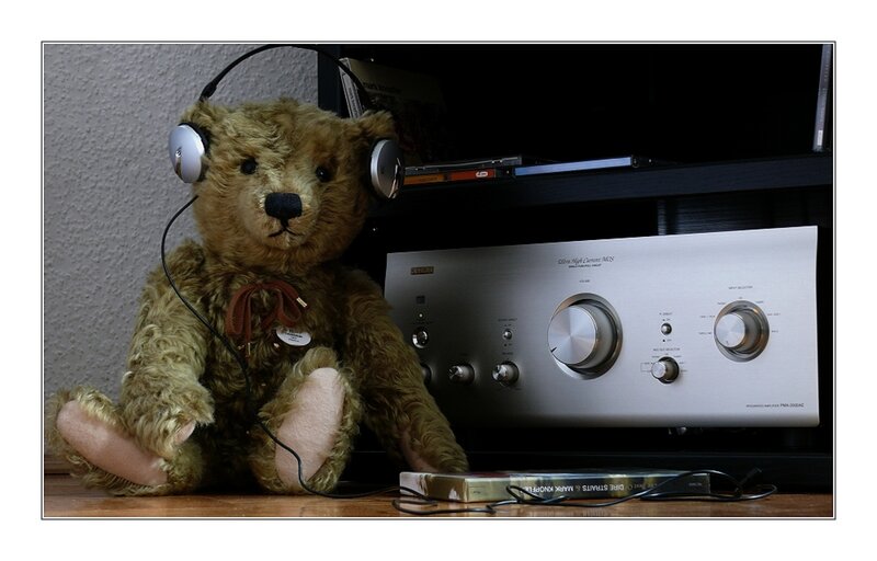 Teddy Bear with Headphones — Brown