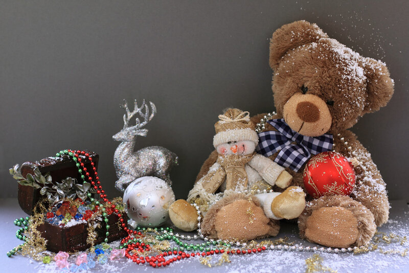 Teddy Bear with Ornaments