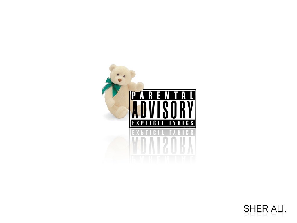 teddy bear with parental advisory