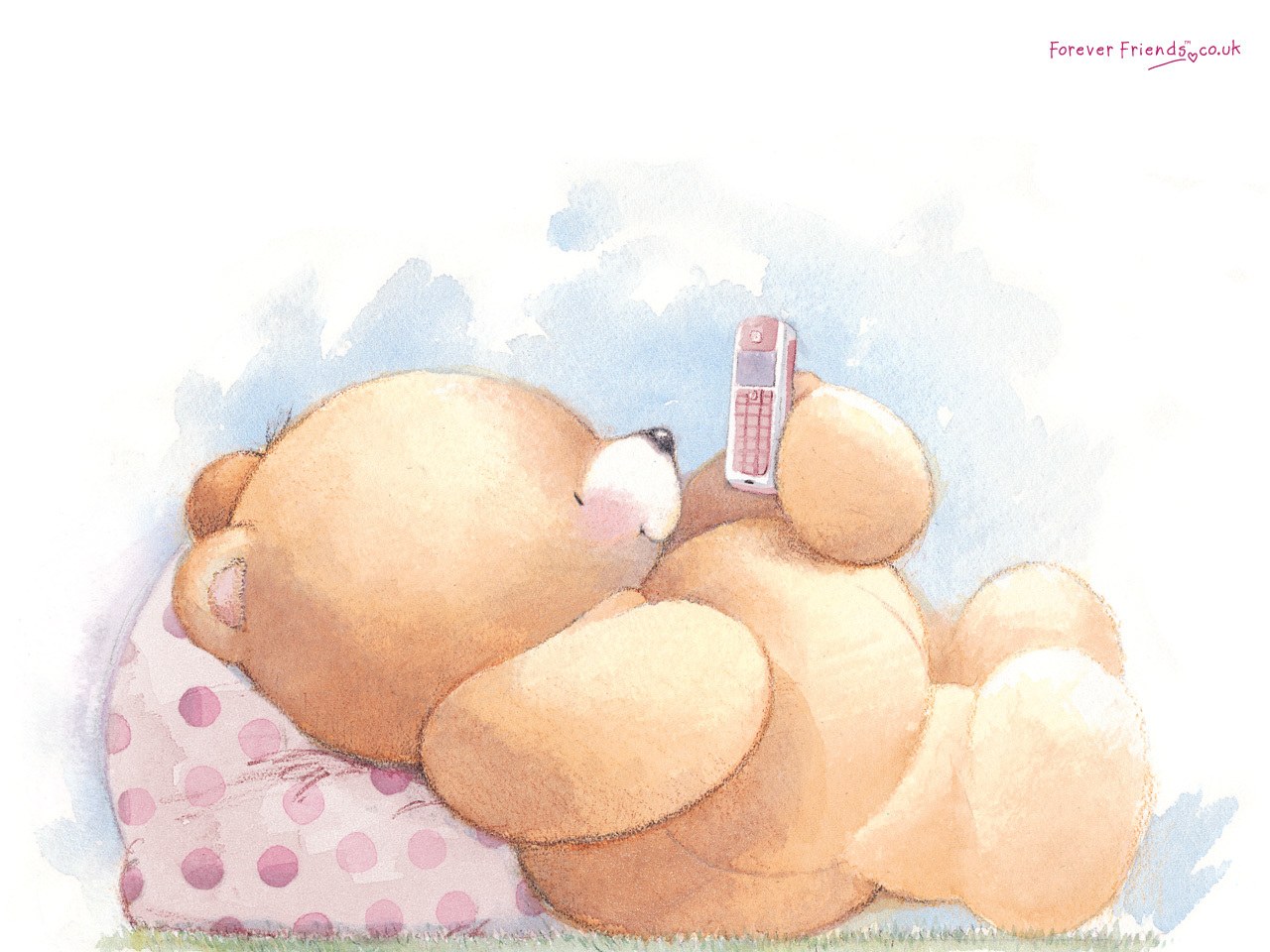 Teddy bear with phone