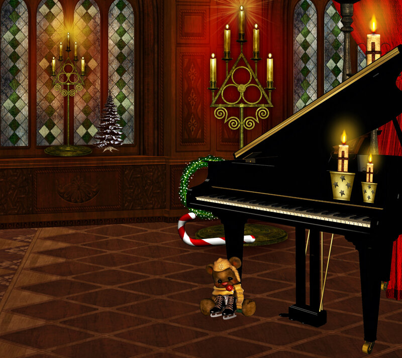 Teddy Bear with Piano