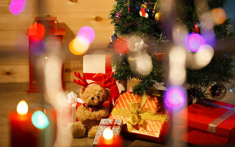 Teddy Bear with Reindeer Antlers