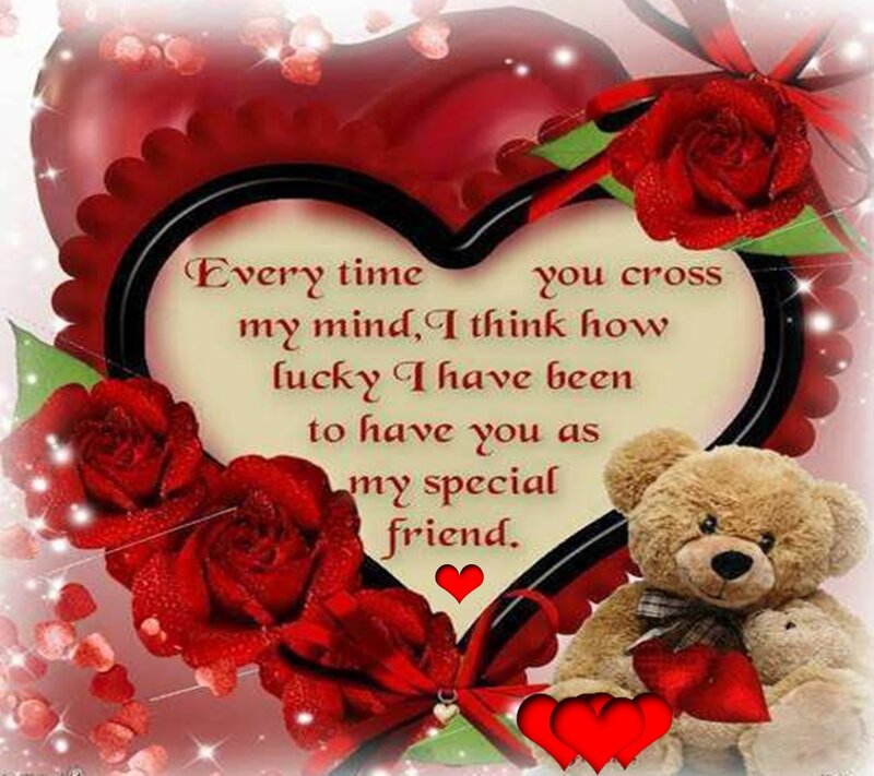 Teddy Bear with Roses — Red, Romantic, Digital Art