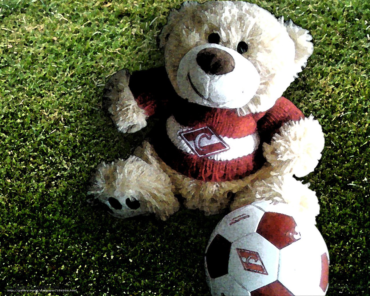 teddy bear with soccer ball