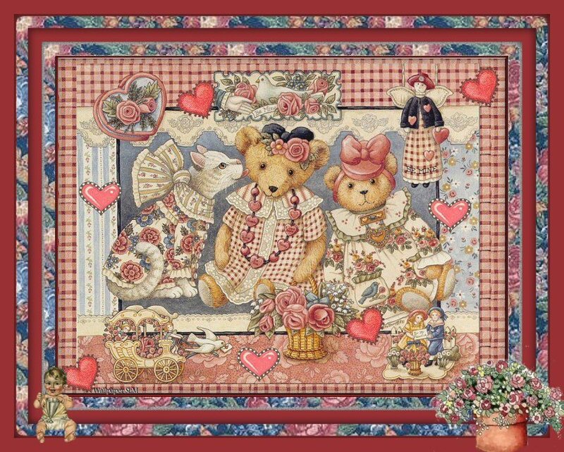 Teddy Bears and Cat