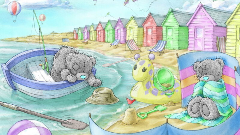 Teddy Bears at Beach