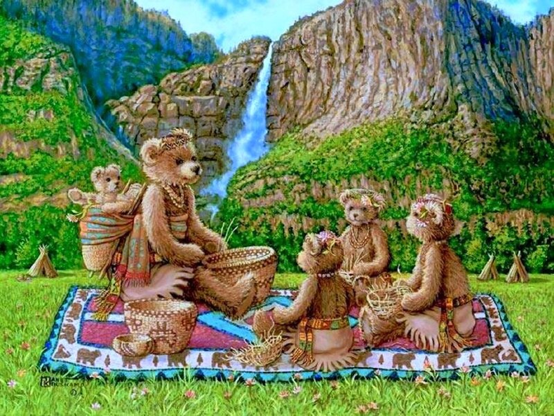Teddy Bears in a Valley
