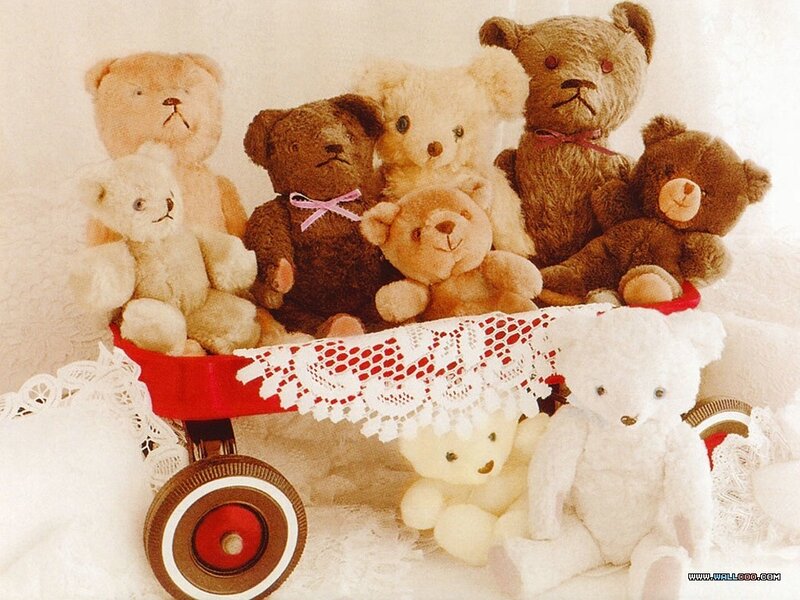 Teddy Bears in a Wagon