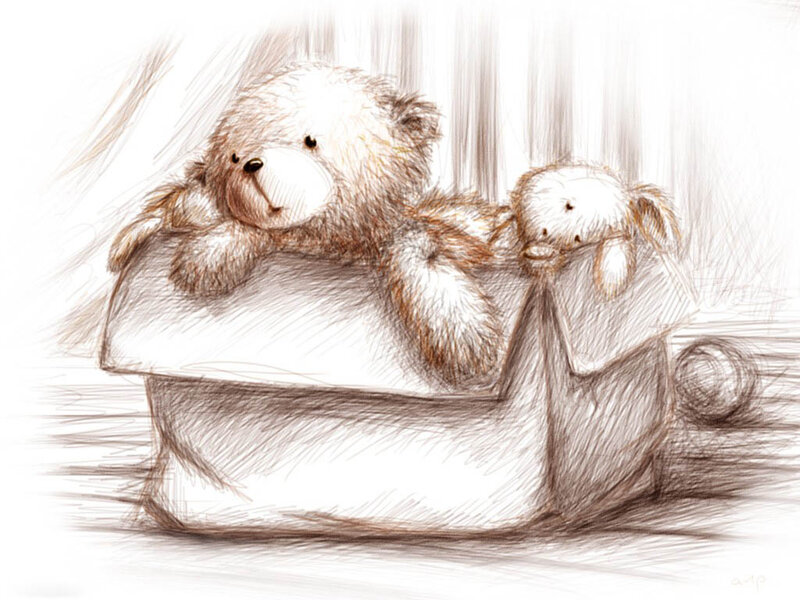 Teddy Bears in Box