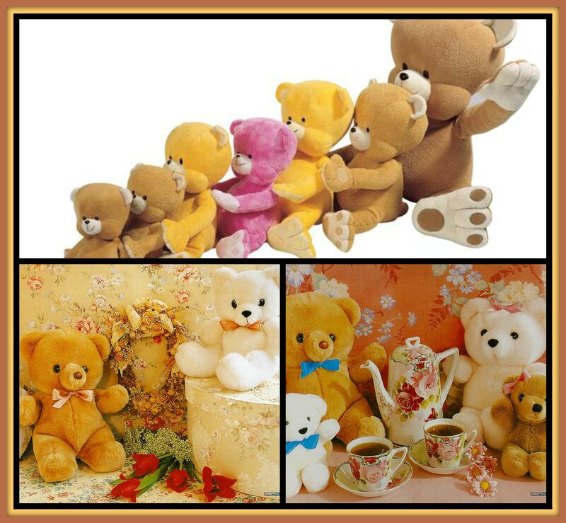Teddy Bears in Collage