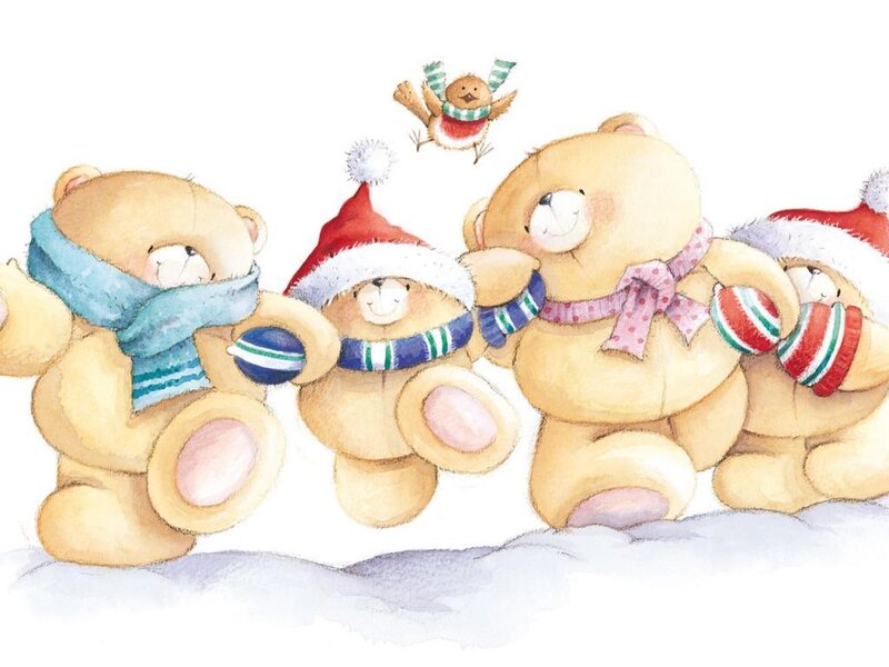 Teddy Bears in Winter