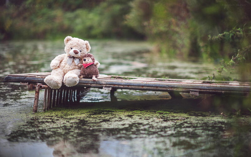 Teddy Bears on Dock