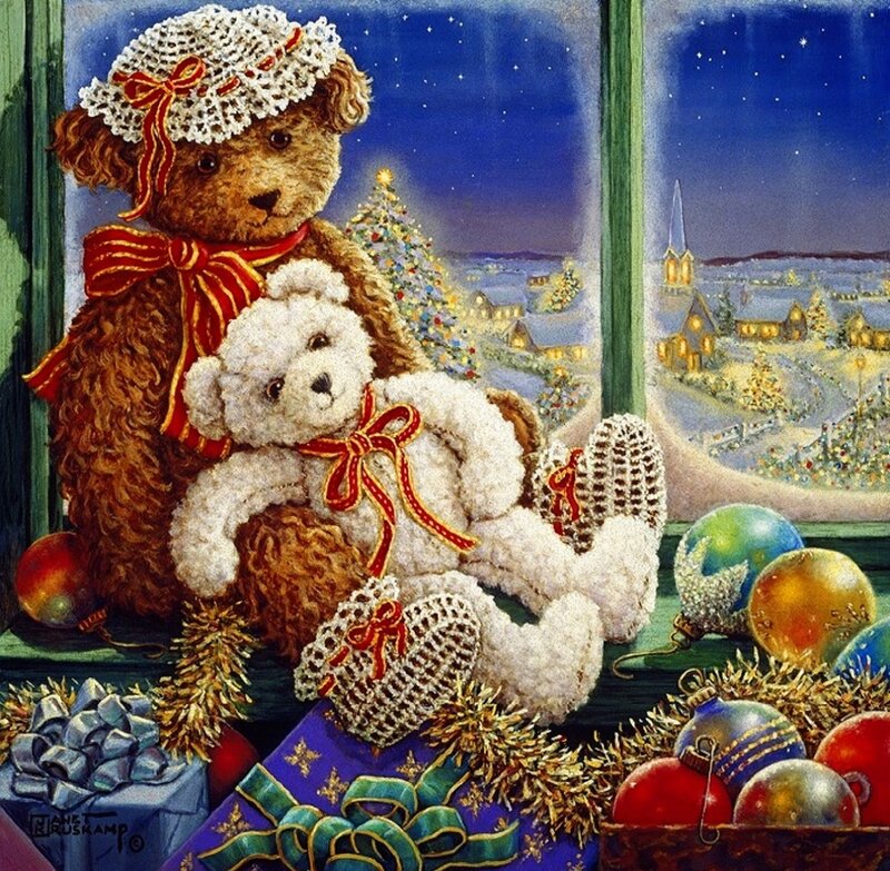 Teddy Bears on Windowsill
