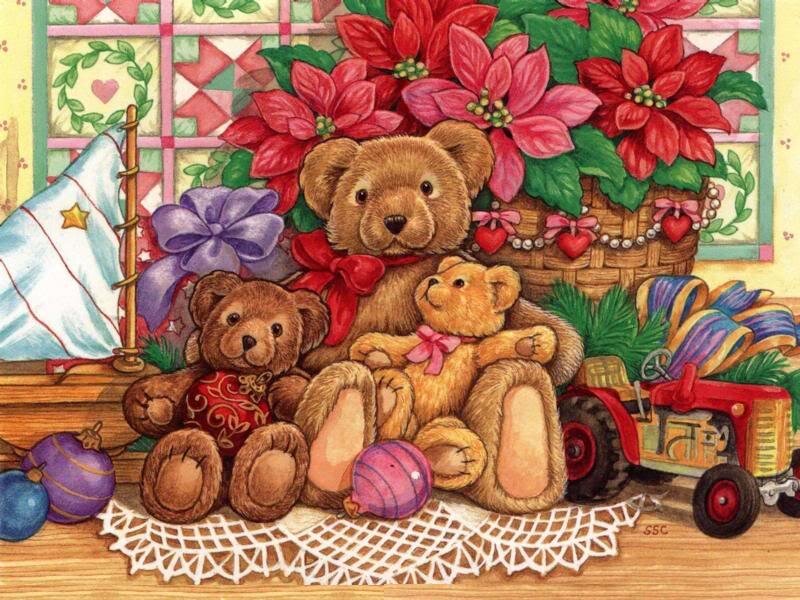 Teddy Bears with Toys