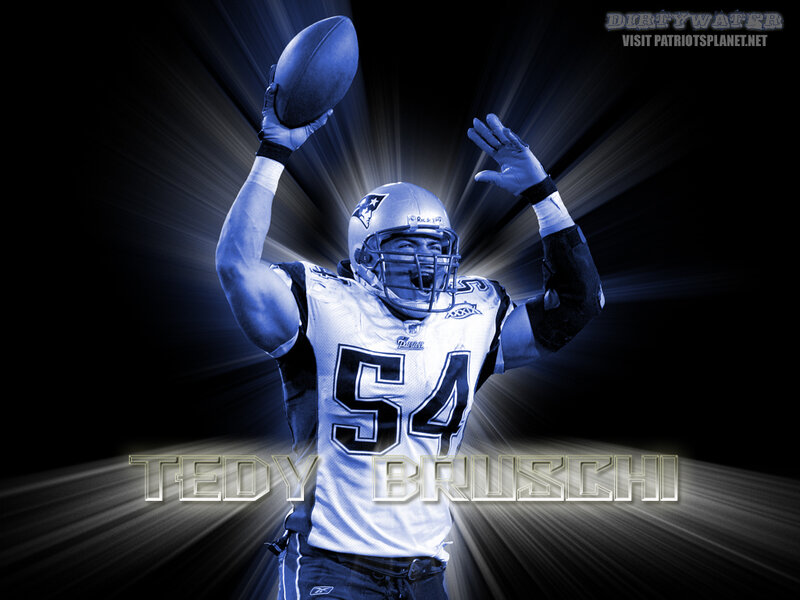 Teddy Bruschi celebrates