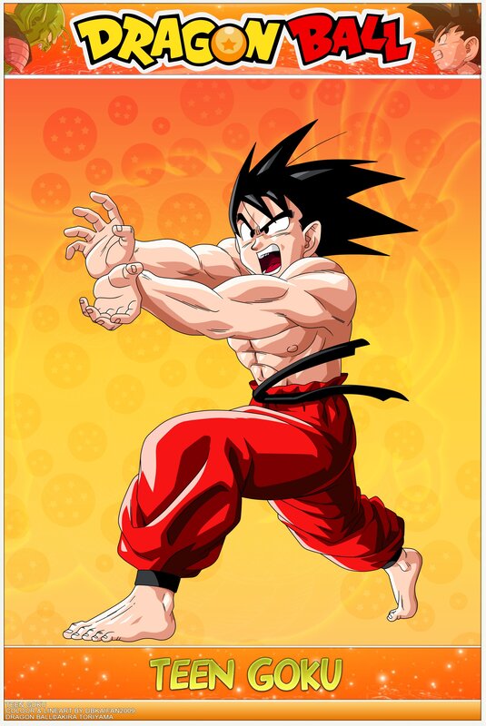 Teen Goku in action