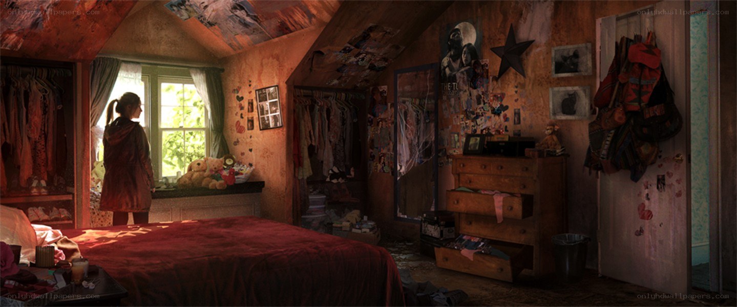 teen's cluttered bedroom