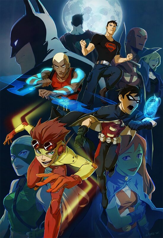 Teen Titans and allies in action