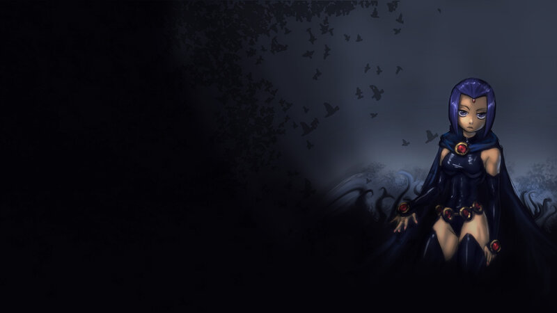 teen titans character in dark scene