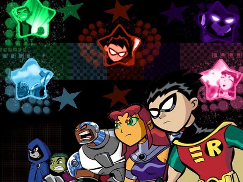 Teen Titans characters collage