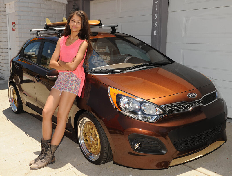 Teenage Girl with Car