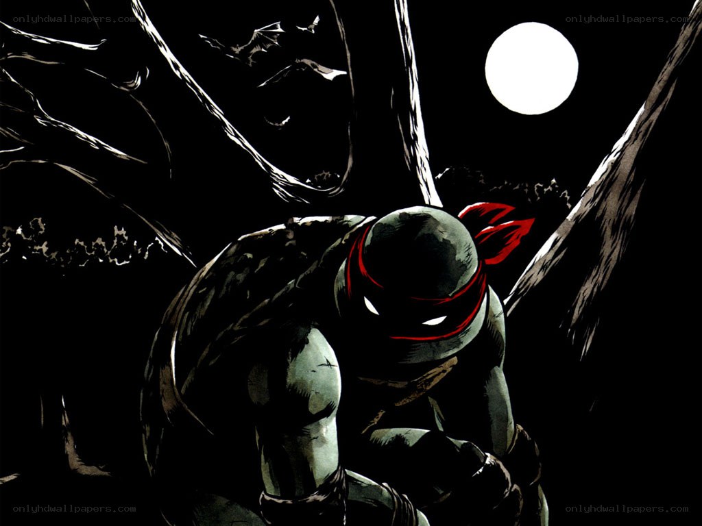 Teenage Mutant Ninja Turtle in moonlight