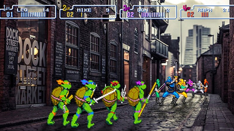 Teenage Mutant Ninja Turtles game scene