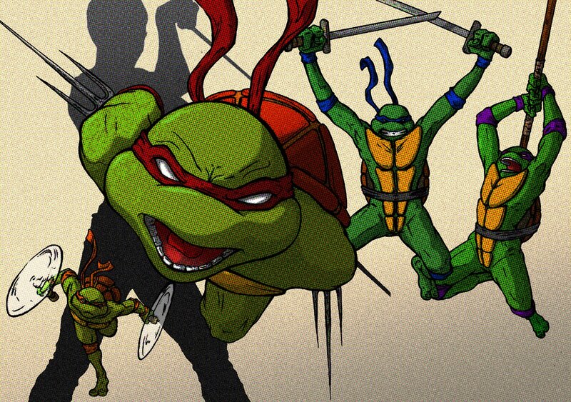 Teenage Mutant Ninja Turtles in action