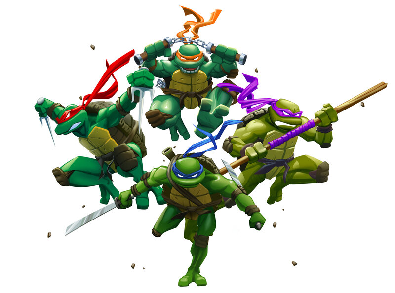 Teenage Mutant Ninja Turtles in action