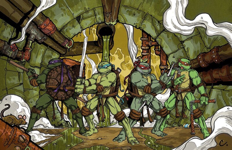 Teenage Mutant Ninja Turtles in sewer