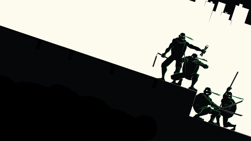 Teenage Mutant Ninja Turtles silhouettes