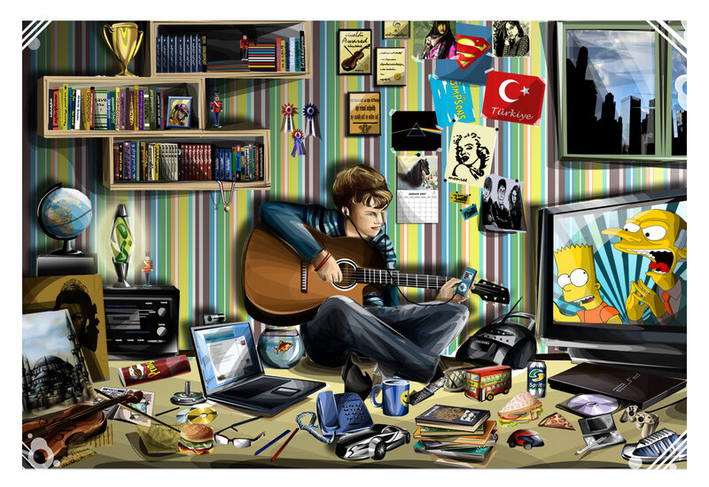 Teenager Playing Guitar