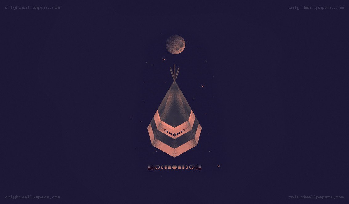 Teepee under the moon