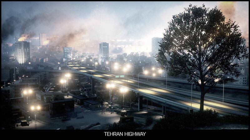 Tehran Highway at Night