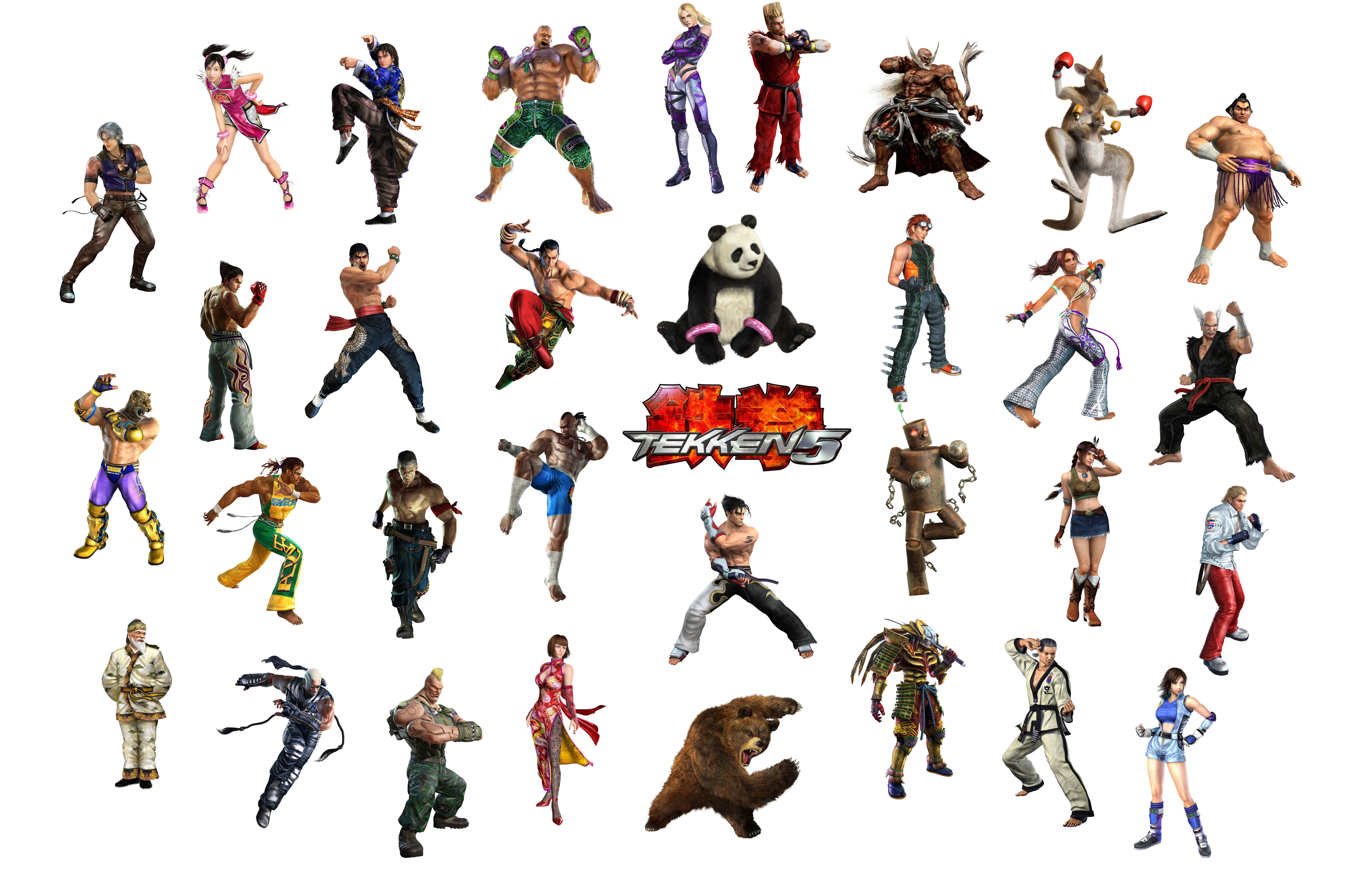 Tekken 5 characters lineup